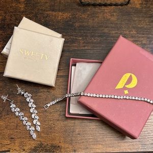 Earring and bracelet set I did not use for my wedding